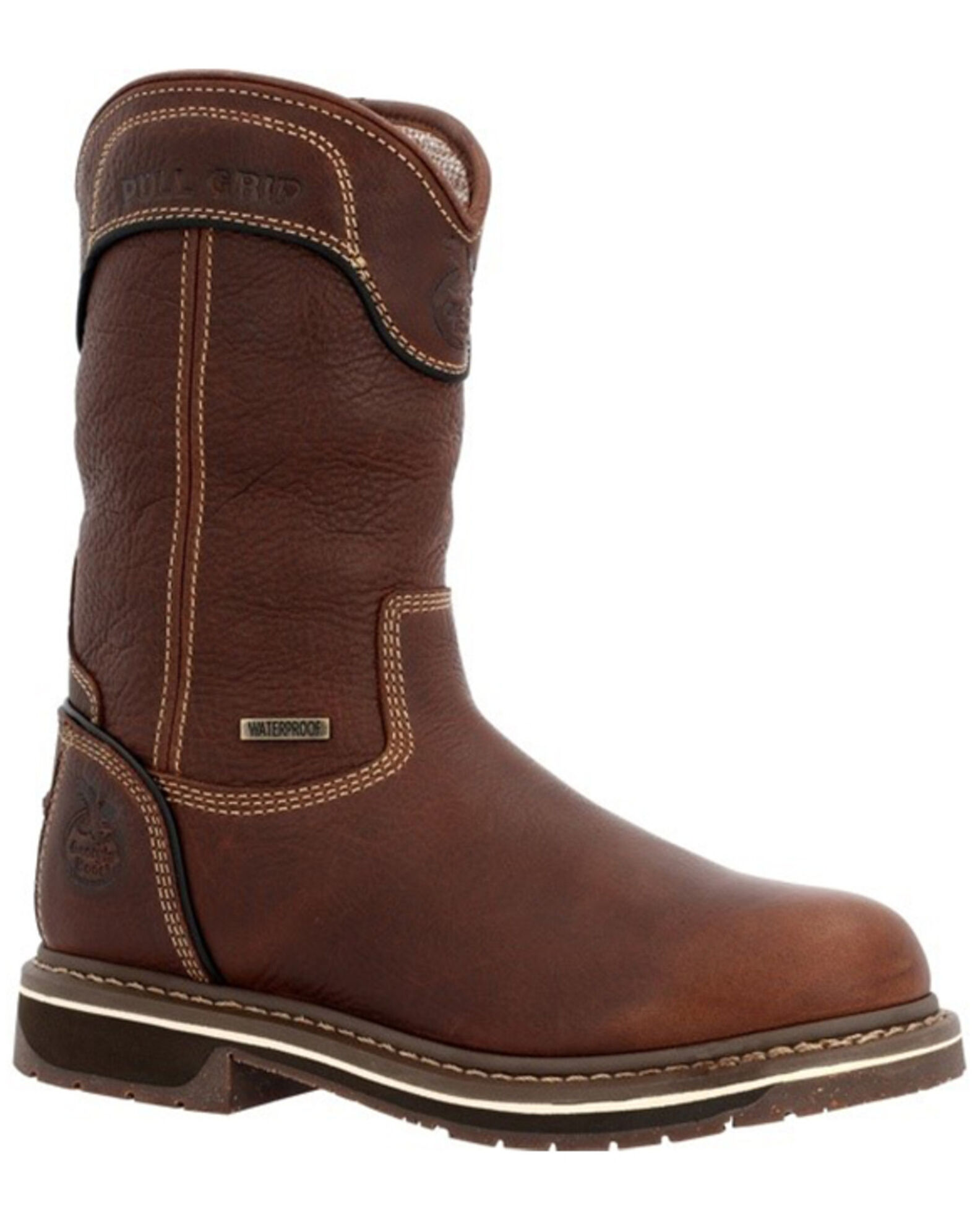 Round toe pull on boots sale