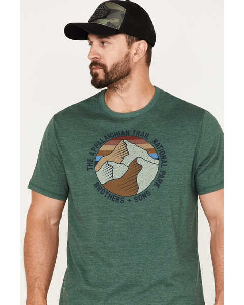 Image #3 - Brothers and Sons Men's Appalachian Trail National Park Graphic T-Shirt , Forest Green, hi-res