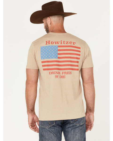 Image #4 - Howitzer Drink Free Patriotic Graphic T-Shirt, Tan, hi-res