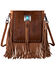 Image #1 - Montana West Women's Hairon Fringe Leather Crossbody Bag , Brown, hi-res