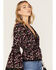 Image #2 - Idyllwind Women's Fall For Me Floral Print Bell Sleeve Kimono, Black, hi-res