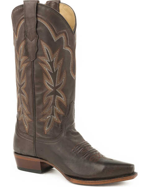 Image #1 - Stetson Women's Dark Brown Casey Leather Boots - Snip Toe , Brown, hi-res