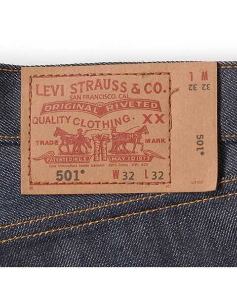 Image #6 - Levi's Men's 501 Original Shrink-to-Fit Regular Straight Leg Jeans, Indigo, hi-res
