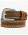 Image #1 - Cody James Boys' Classic Buck Tooled Inlay Belt, Tan, hi-res