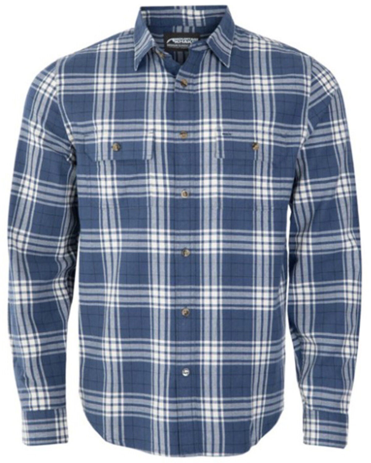 Image #1 - Mountain Khakis Men's Park Flannel Shirt, Navy, hi-res