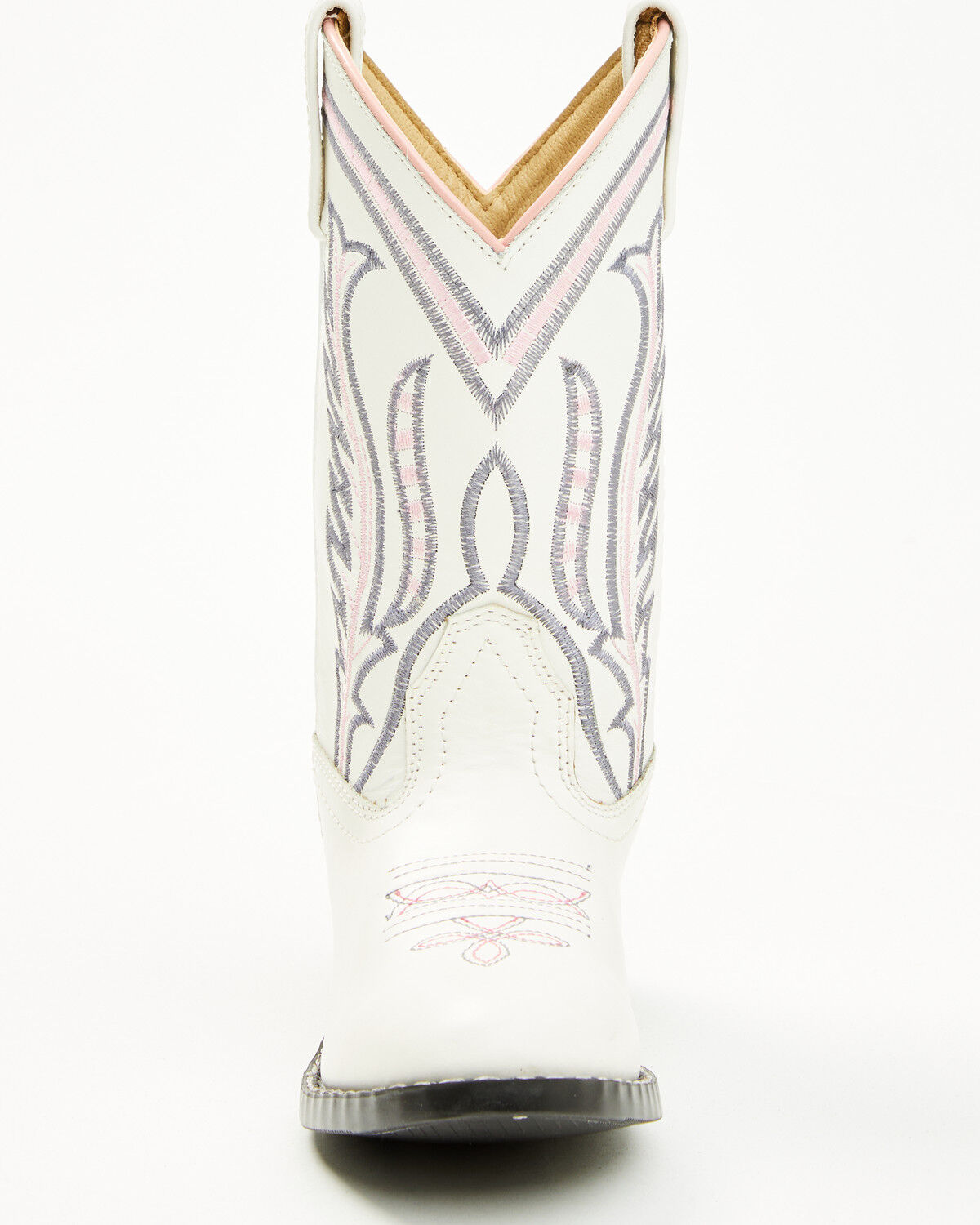 Image #4 - Shyanne Girls' Cassie Western Boots - Round Toe, White, hi-res