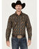 Image #1 - Cody James Men's Vaquero Paisley Print Long Sleeve Snap Western Shirt, Dark Blue, hi-res
