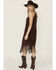 Image #4 - Shyanne Women's Embroidered Fringe Midi Dress, Dark Brown, hi-res