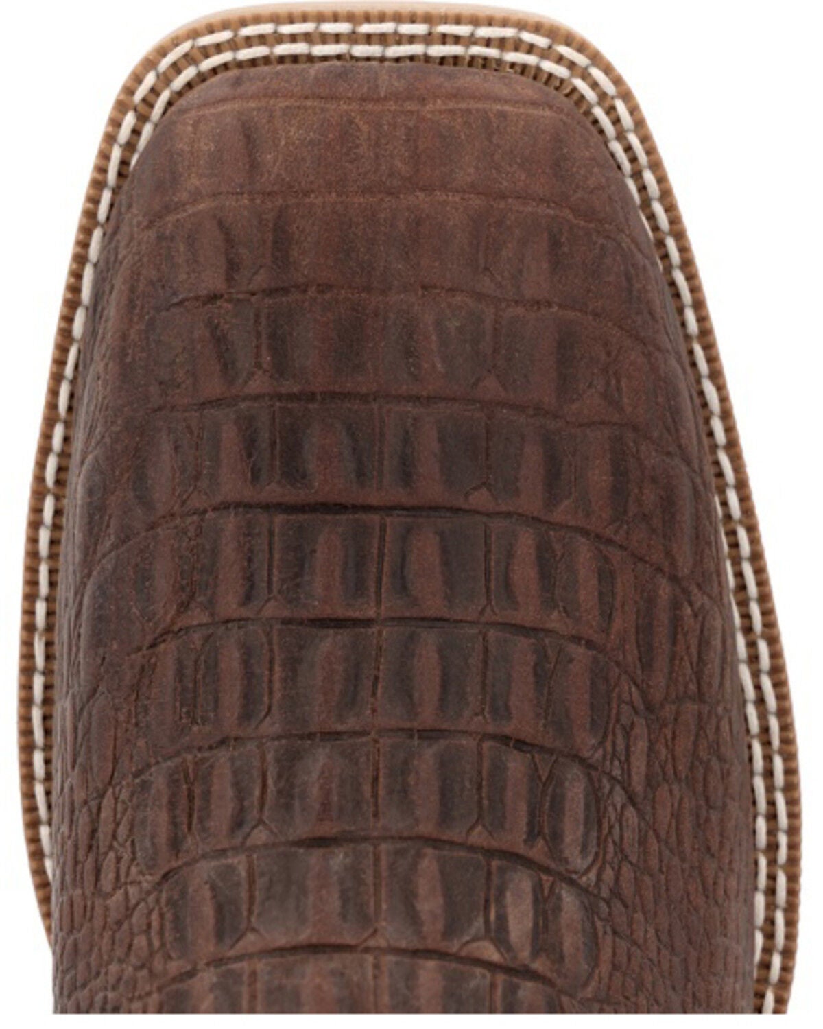 Image #6 - Durango Men's Shyloh Croc Print Performance Western Boots - Broad Square Toe, Brown, hi-res