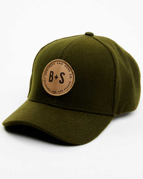Brothers and Sons Men's Circle Patch Ball Cap, Olive, hi-res