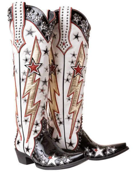 Old Gringo Women's Zamm Tall Western Boots - Snip Toe , Black, hi-res