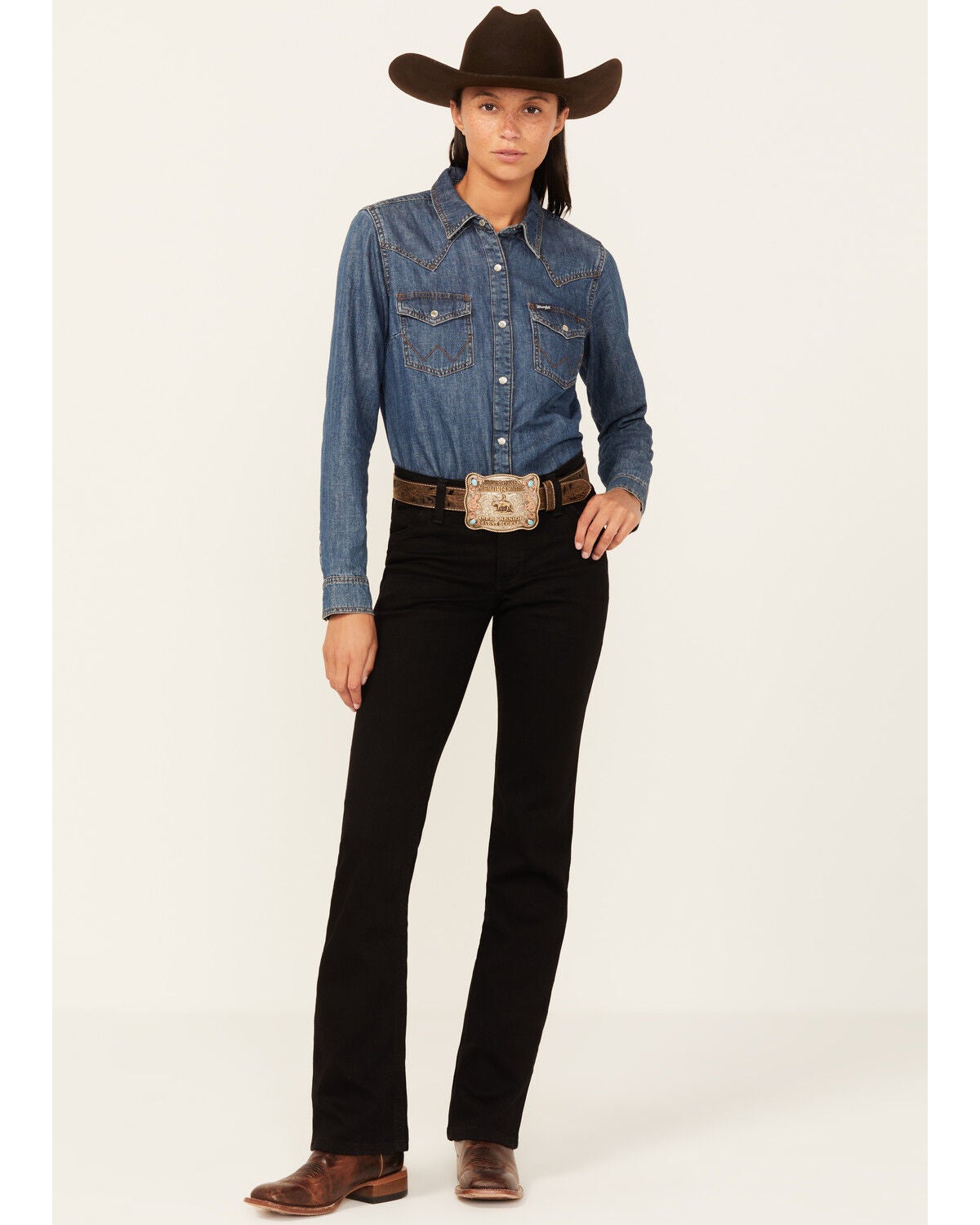 Wrangler Women's Willow Mid Rise Bootcut Ultimate Riding Jeans, Black, hi-res