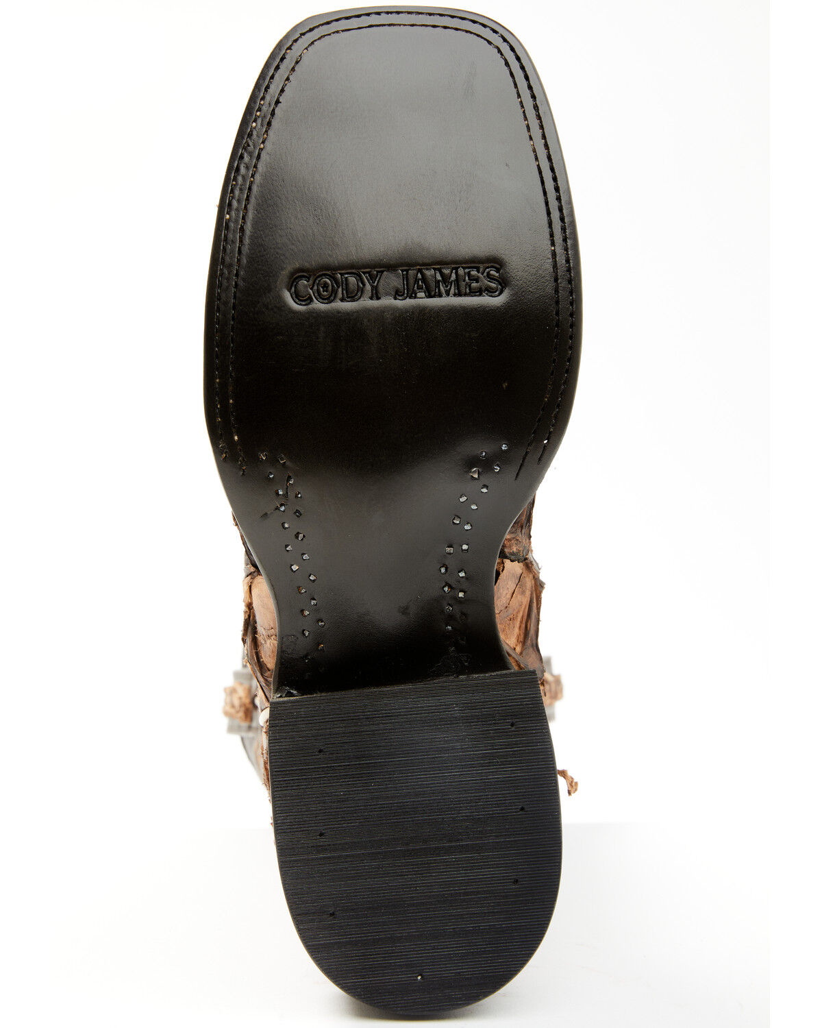 Image #7 - Cody James Men's Exotic Pirarucu Western Boots - Broad Square Toe, Chocolate, hi-res