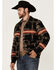 Image #2 - Rock & Roll Denim Men's Southwestern Print Bomber Jacket, Black, hi-res