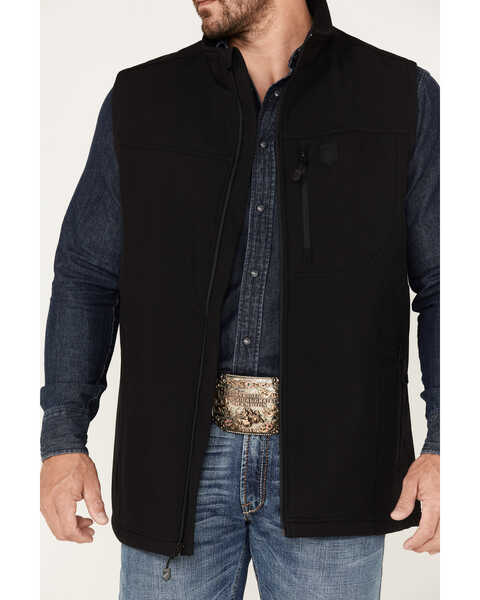 Image #3 - RANK 45® Men's Hadwick Softshell Vest, Black, hi-res