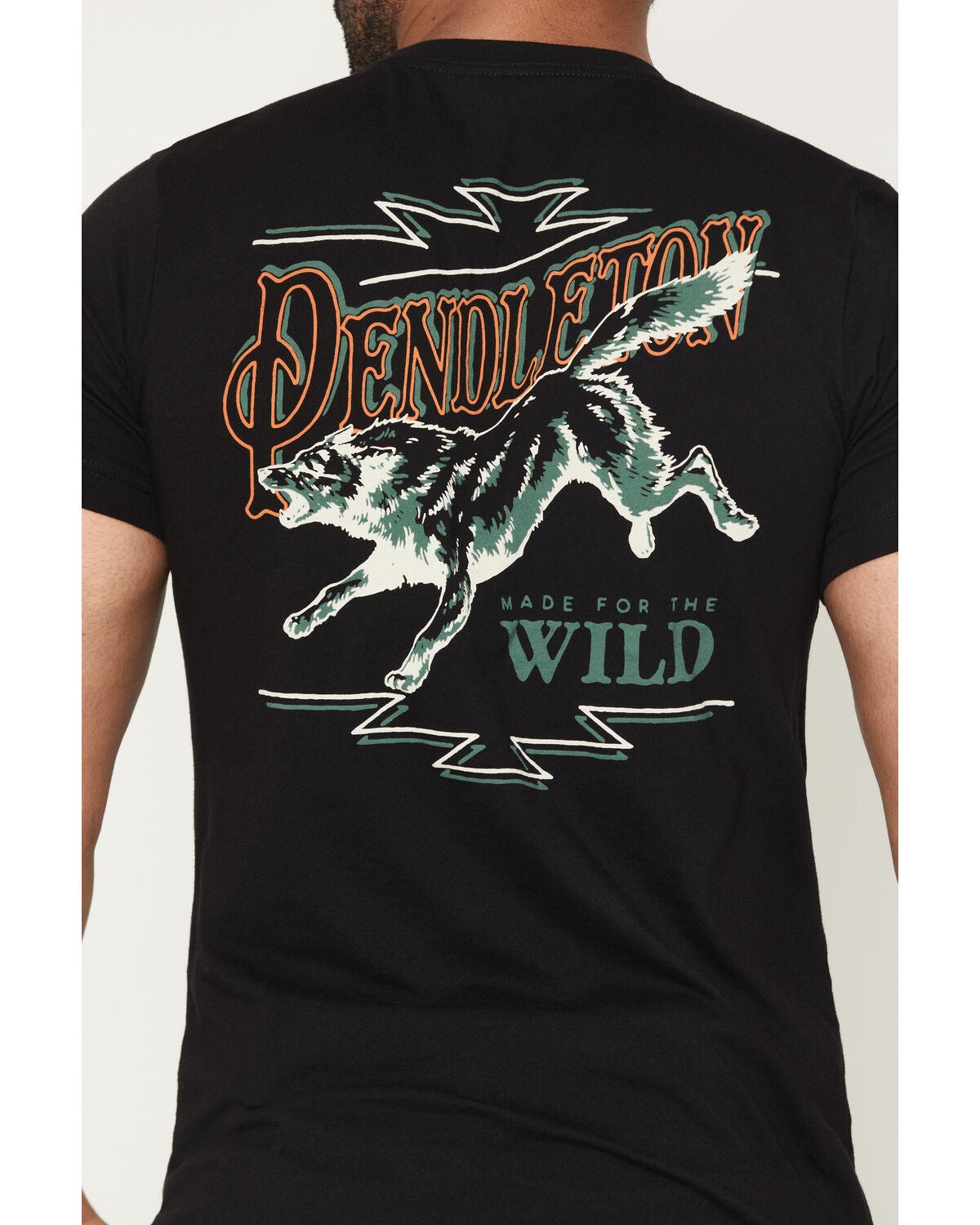 Image #4 - Pendleton Men's Wild Wolf Short Sleeve Graphic T-Shirt, Black, hi-res