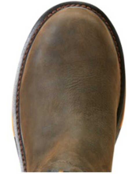 Image #4 - Ariat Men's Big Rig Waterproof Chelsea Work Boots - Composite Toe, Brown, hi-res