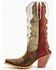 Image #3 - Dan Post Women's Senorita 13" Star Overlay Western Boots - Snip Toe, Multi, hi-res
