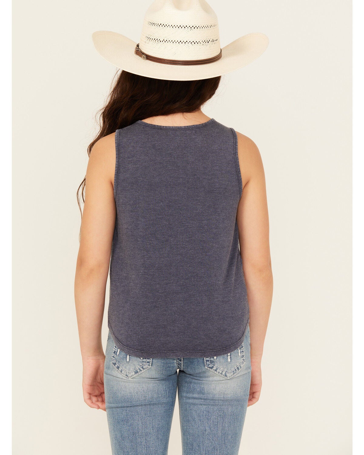 Image #4 - Rock & Roll Denim Girls' Bandana Print Tank, Blue, hi-res
