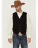 Image #1 - Cody James Men's Highlands Slub Button-Front Western Vest , Black, hi-res