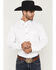 Image #1 - Cody James Men's Basic Solid Long Sleeve Button-Down Stretch Western Shirt - Tall, White, hi-res