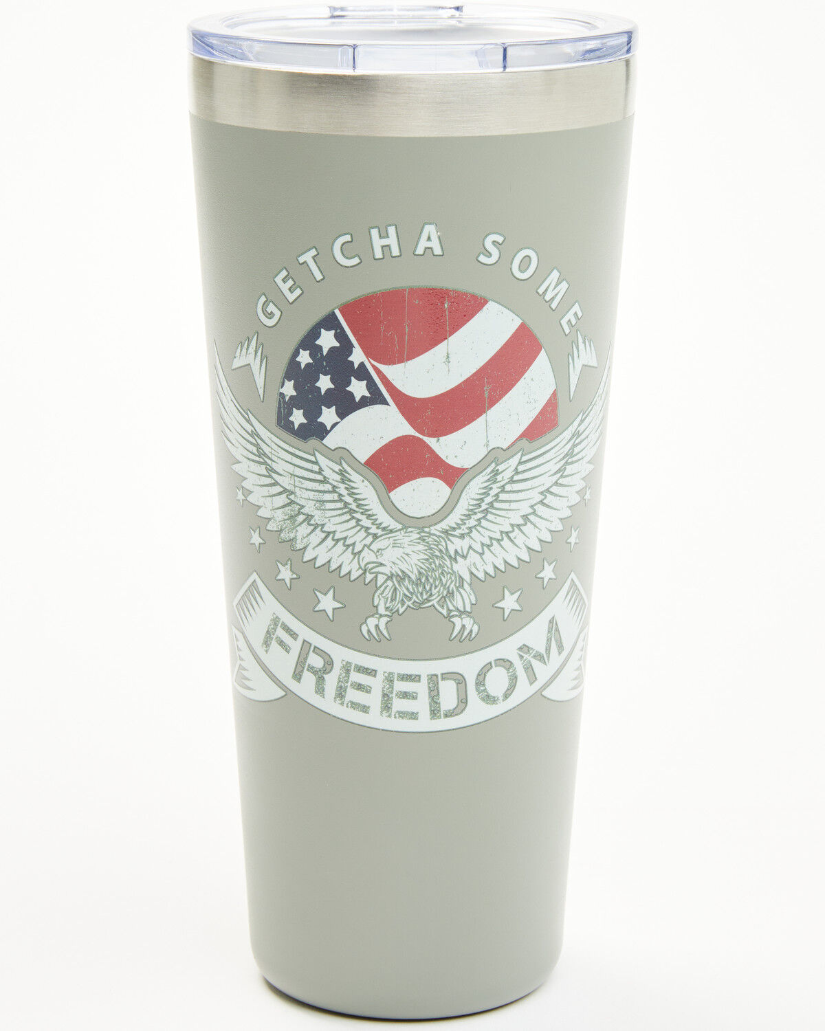 Image #1 - Boot Barn Getcha Some Freedom 32oz Tumbler, Olive, hi-res
