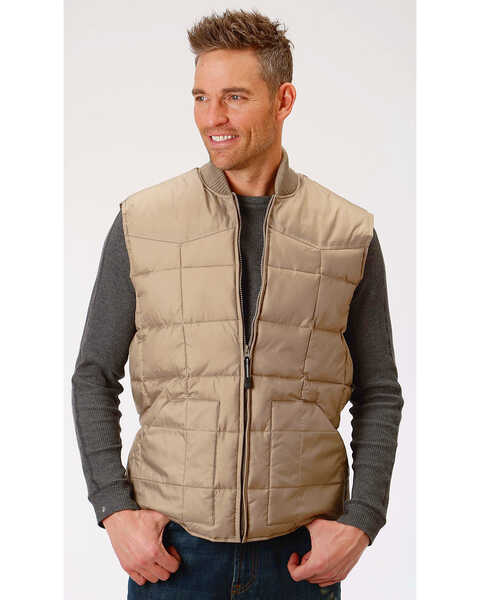 Image #1 - Roper Men's Rangegear Insulated Vest, Brown, hi-res
