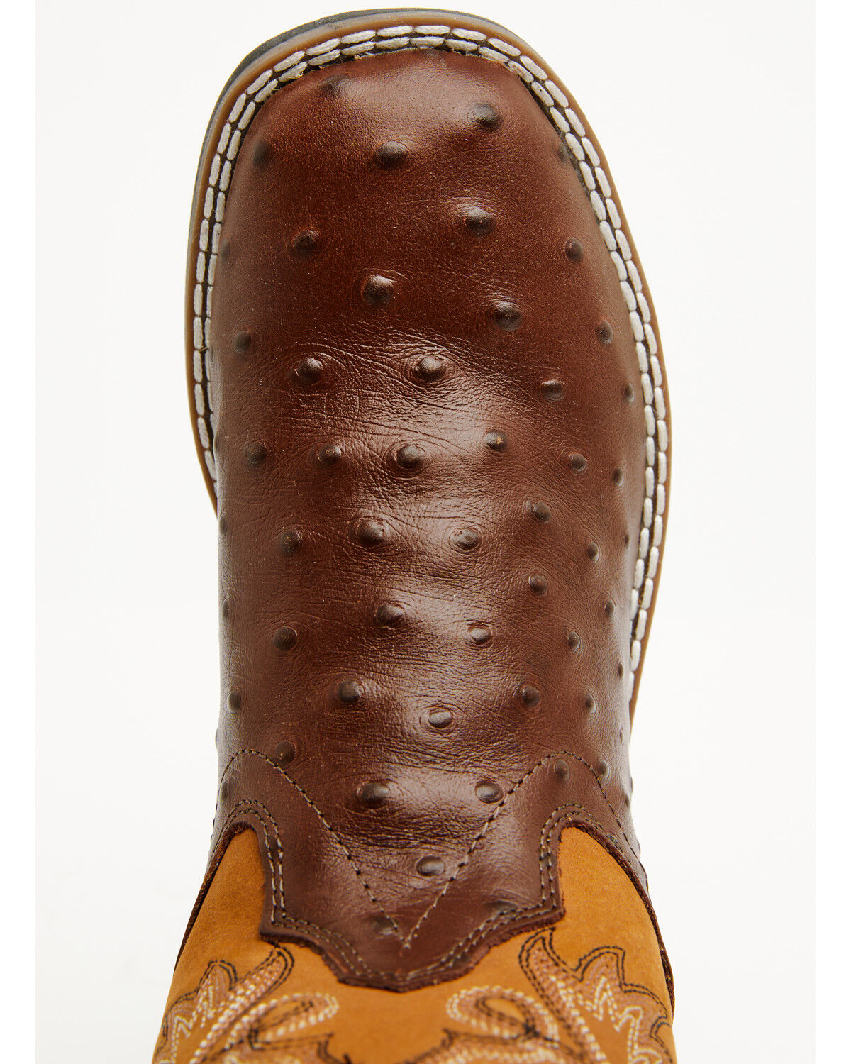 Image #6 - Cody James Boys' Dean Ostrich Print Western Boots - Broad Square Toe, Cognac, hi-res