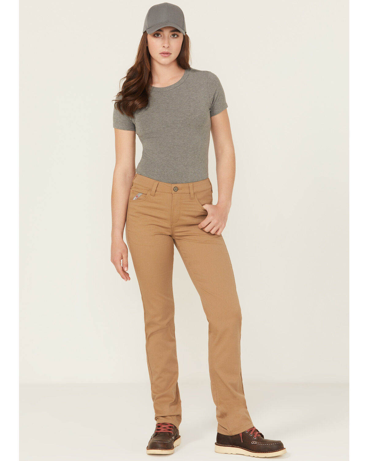 Image #1 - Ariat Women's FR Duralight Ripstop Straight Work Pants, Khaki, hi-res