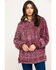 Katydid Women's Wine Sherpa 1/2 Zip Pullover, Burgundy, hi-res