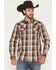 Image #1 - Moonshine Spirit&reg; Men's Claim Jump Plaid Print Snap Western Shirt, Brown, hi-res