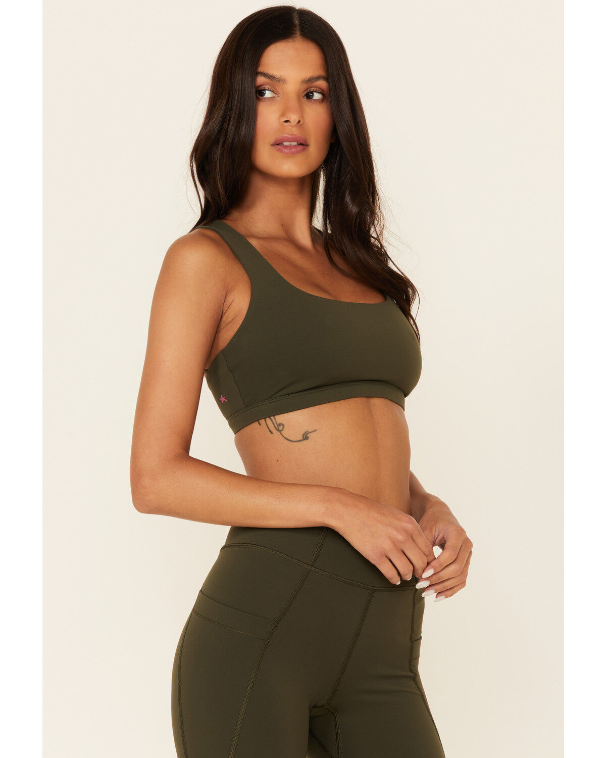 Image #2 - Idyllwind Women's Liberty Athleisure Sports Bra, Dark Green, hi-res