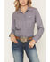 Image #3 - Cinch Women's Geo Print ArenaFlex Long Sleeve Button-Down Stretch Western Shirt, Purple, hi-res