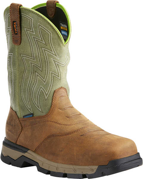 Ariat Men's Rebar Flex H2O Western Work Boots - Soft Toe, Tan, hi-res