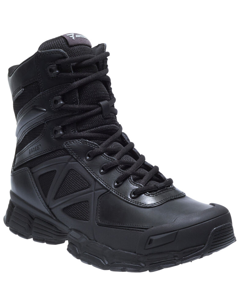 Bates Men's 8" Velocitor Waterproof Work Boots - Soft Toe, Black, hi-res