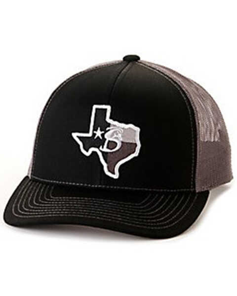 Image #1 - Stackin Bills Men's Texas Patch Mesh Back Baseball Cap, Black, hi-res