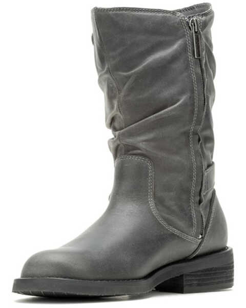 Image #2 - Harley Davidson Women's 9" Almand Waterproof Slouch Fashion Boots - Round Toe , Slate, hi-res