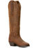Image #1 - Ariat Women's Heritage StretchFit Distressed Tall Western Boots - Round Toe, Brown, hi-res