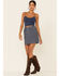 Image #1 - Lee Women's Herringbone Mini Skirt, Blue, hi-res