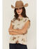 Image #1 - Ariat Women's Conversational Print Short Sleeve Graphic Tee, Tan, hi-res