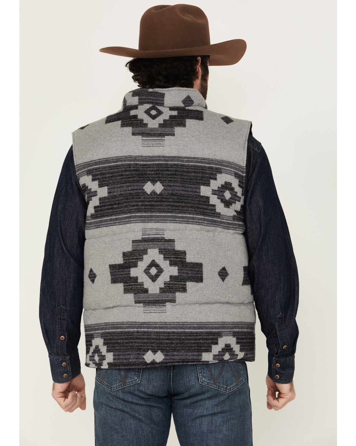 Image #4 - Cody James Men's Suns Reversible Woolish Puffer Vest, Grey, hi-res