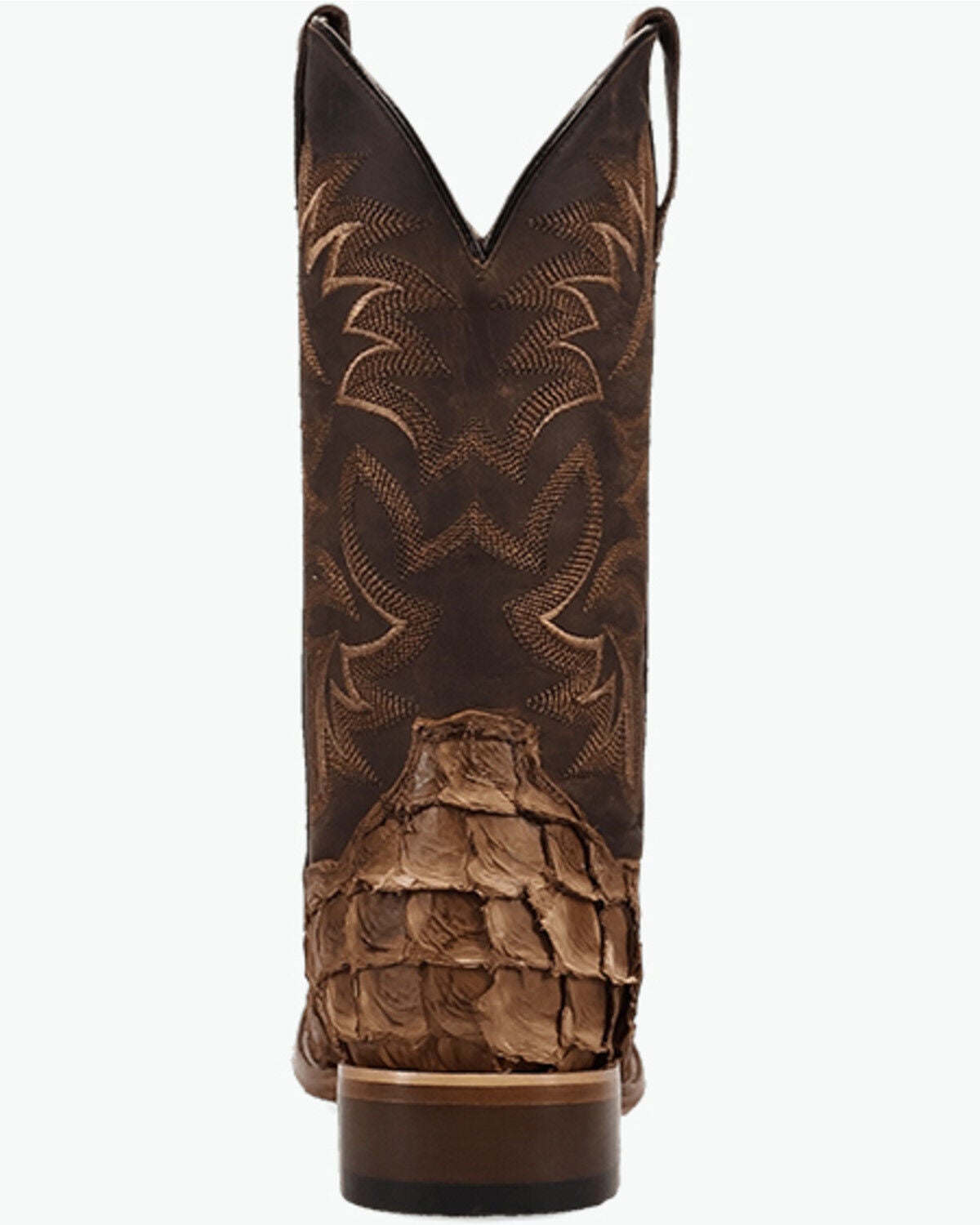 Image #5 - Dan Post Men's Marc Exotic Pirarucu Western Boots - Broad Square Toe, Tan, hi-res