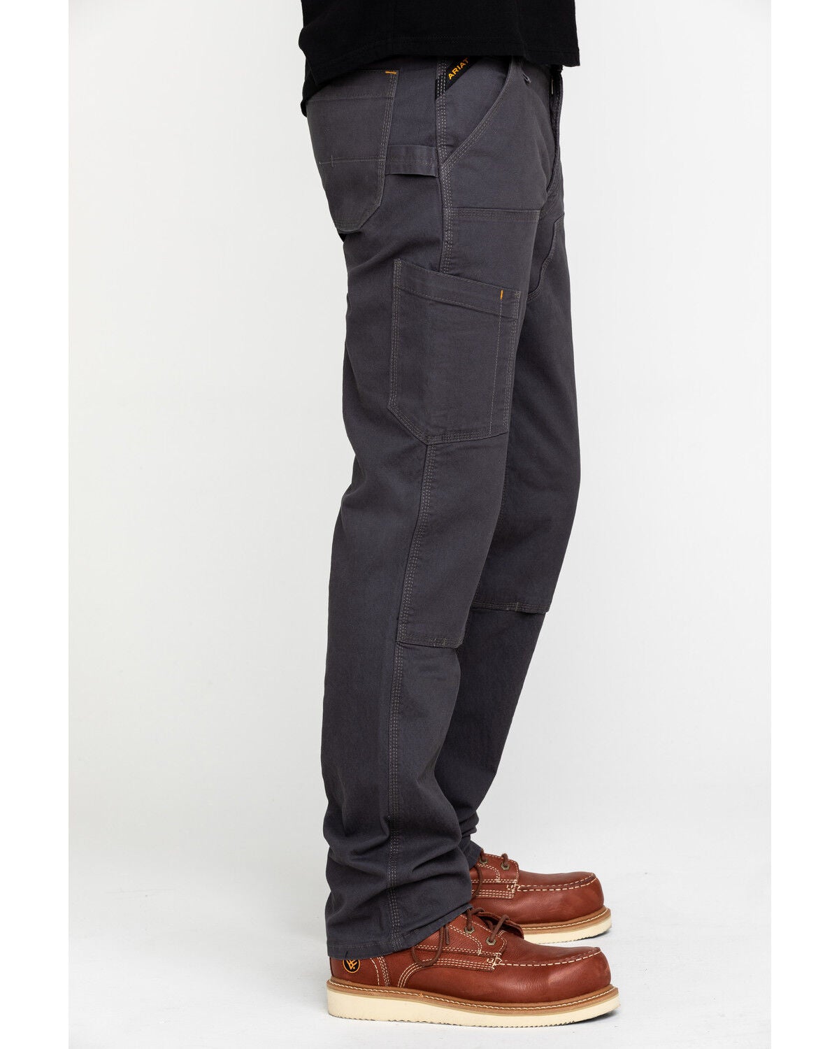 Image #3 - Ariat Men's Rebar M4 Made Tough Durastretch Double Front Straight Work Pants - Big, Grey, hi-res