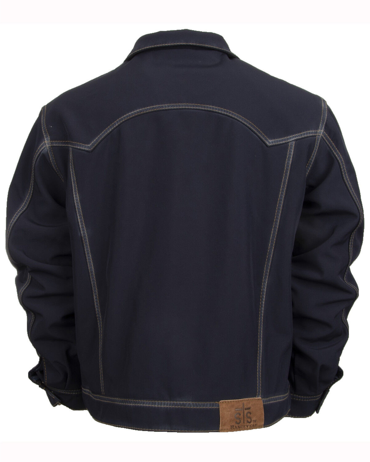 Image #2 - STS Ranchwear Men's Brumby Denim Cut Jacket, Navy, hi-res