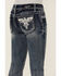 Image #2 - Grace in LA Girls' Medium Wash Thunderbird Pocket Bootcut Stretch Denim Jeans, Medium Wash, hi-res