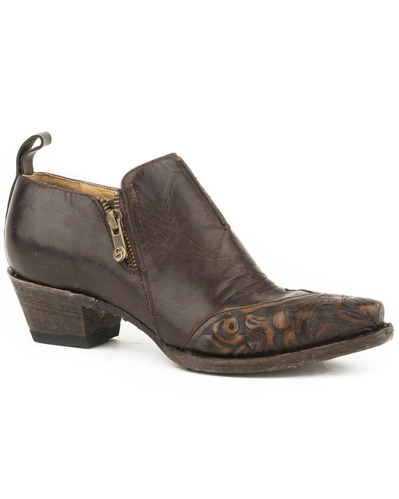 Stetson Women's Brown Phoebe Leather Shoe Boots, Brown, hi-res