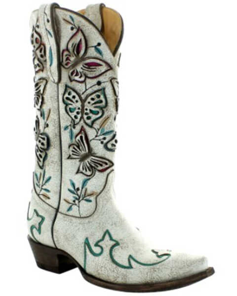 Image #1 - Old Gringo Women's Amadis Cowhide Leather Western Boot - Snip Toe , Taupe, hi-res