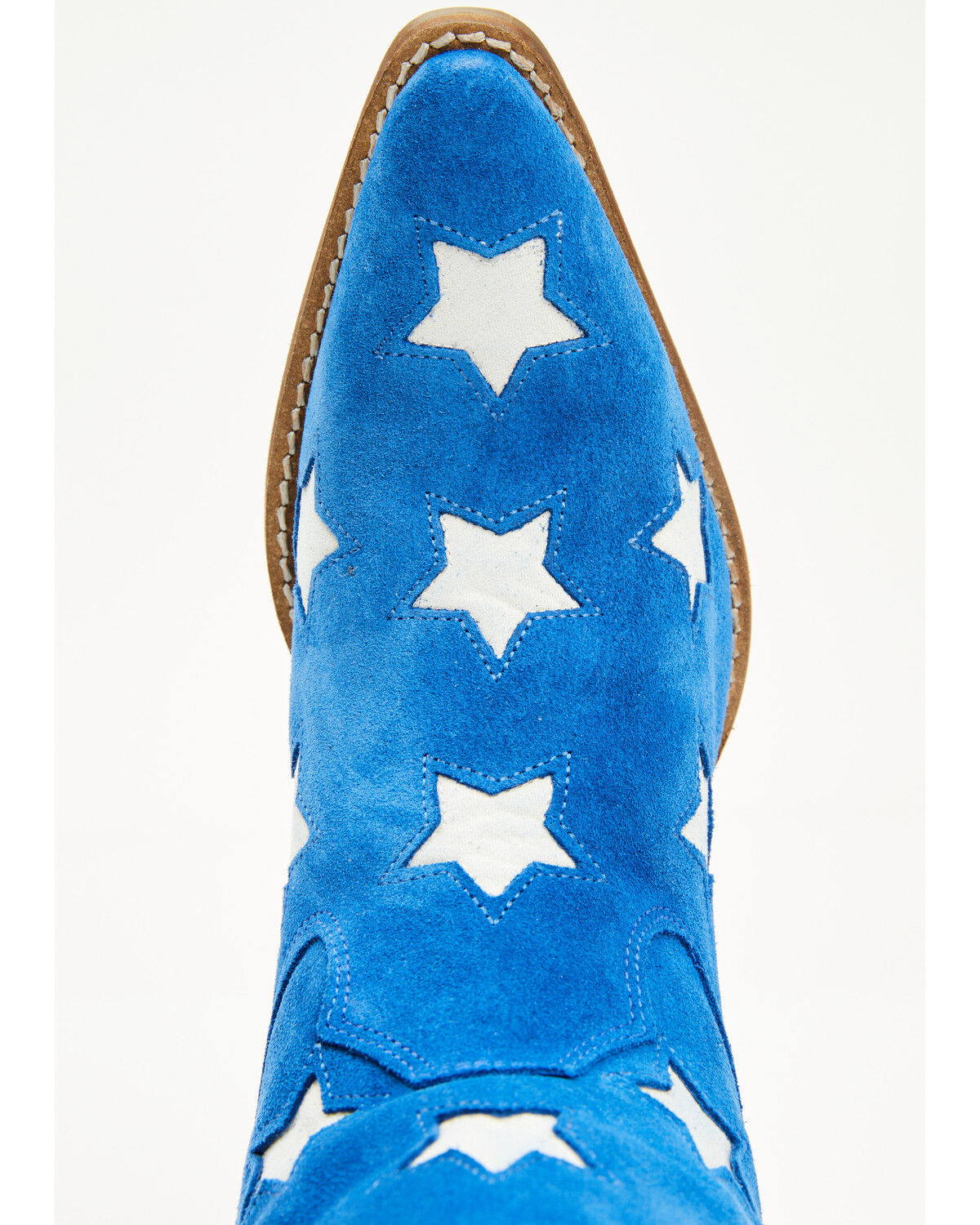 Image #6 - Dingo Women's Super Star Tall Suede Western Boots - Snip Toe, Blue, hi-res