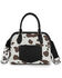 Image #2 - Wrangler Women's Cow Print Satchel Crossbody Bag, Black, hi-res