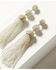 Image #2 - Shyanne Women's Three-Tier Beaded Tassel Earrings , Silver, hi-res